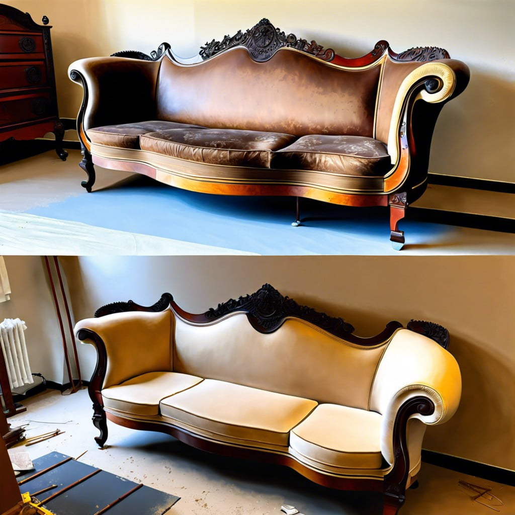 proper care and maintenance for antique sofas