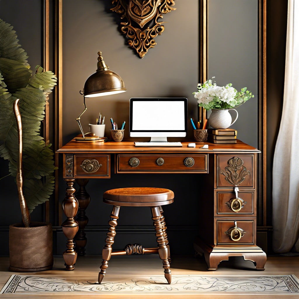trendsetting ways to style your antique writing desk