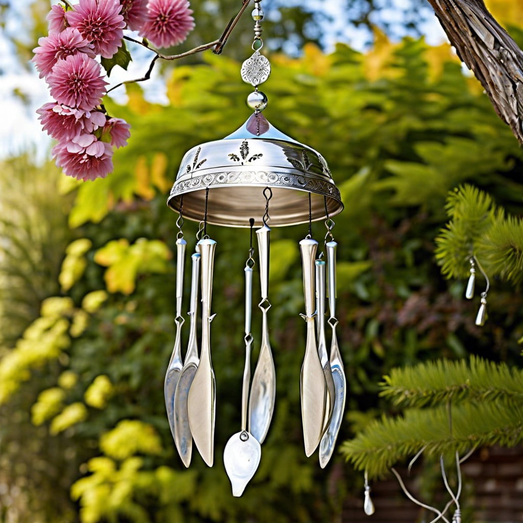 vintage silverware wind chimes