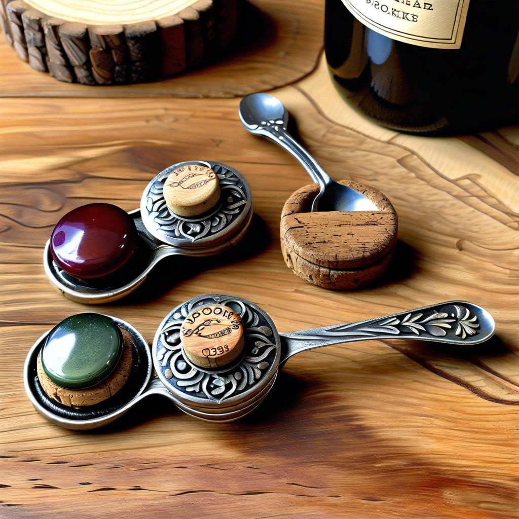 wine corks bottle tops from old spoons