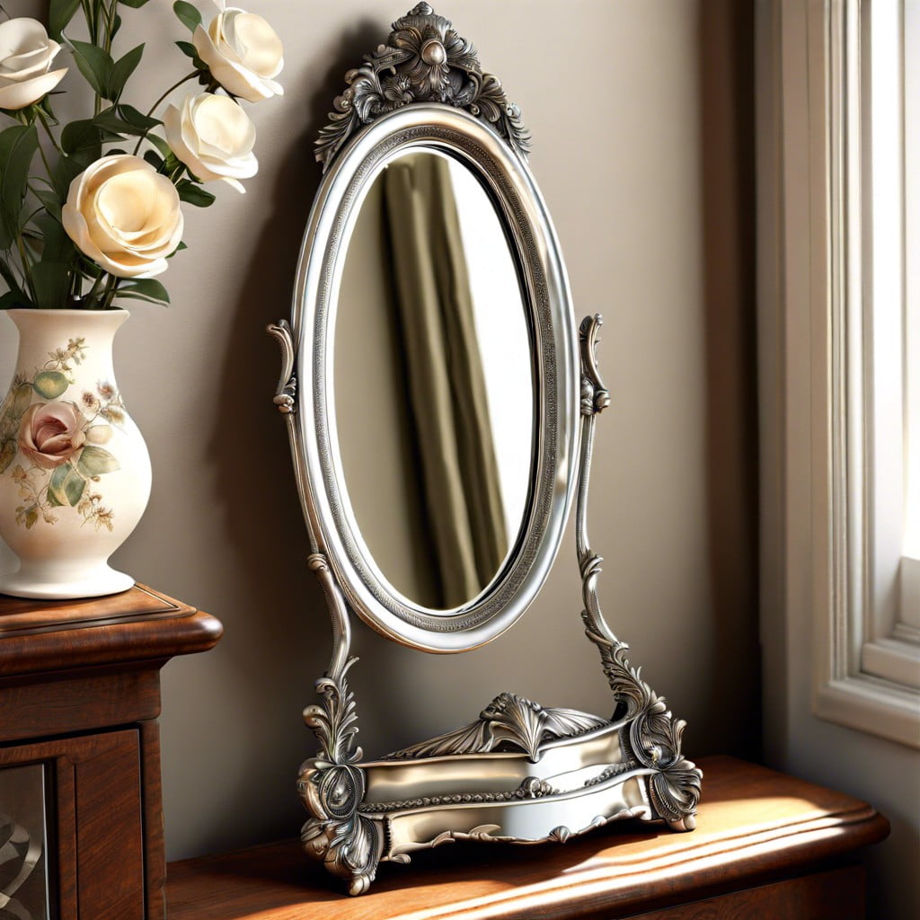 antique silver mirrors as heirloom pieces
