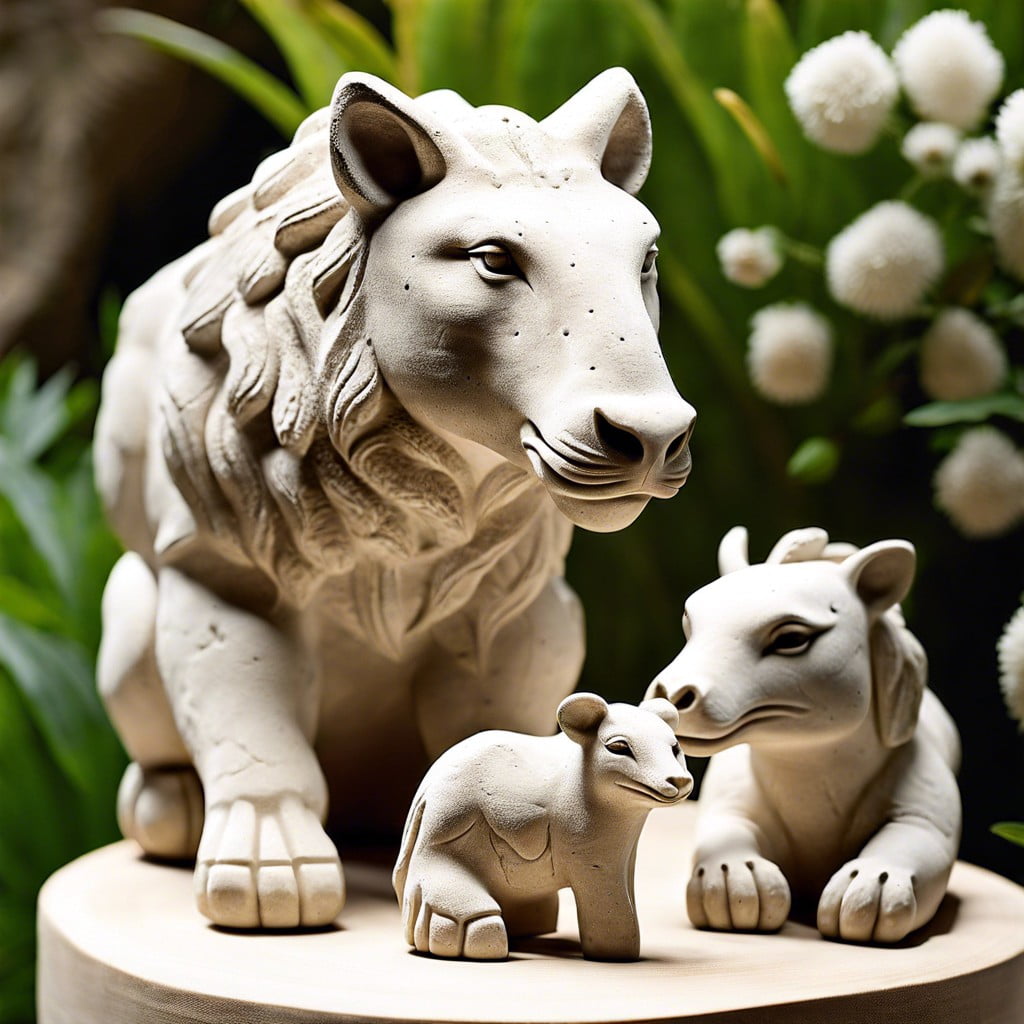 creating detailed animal figurines from limestone