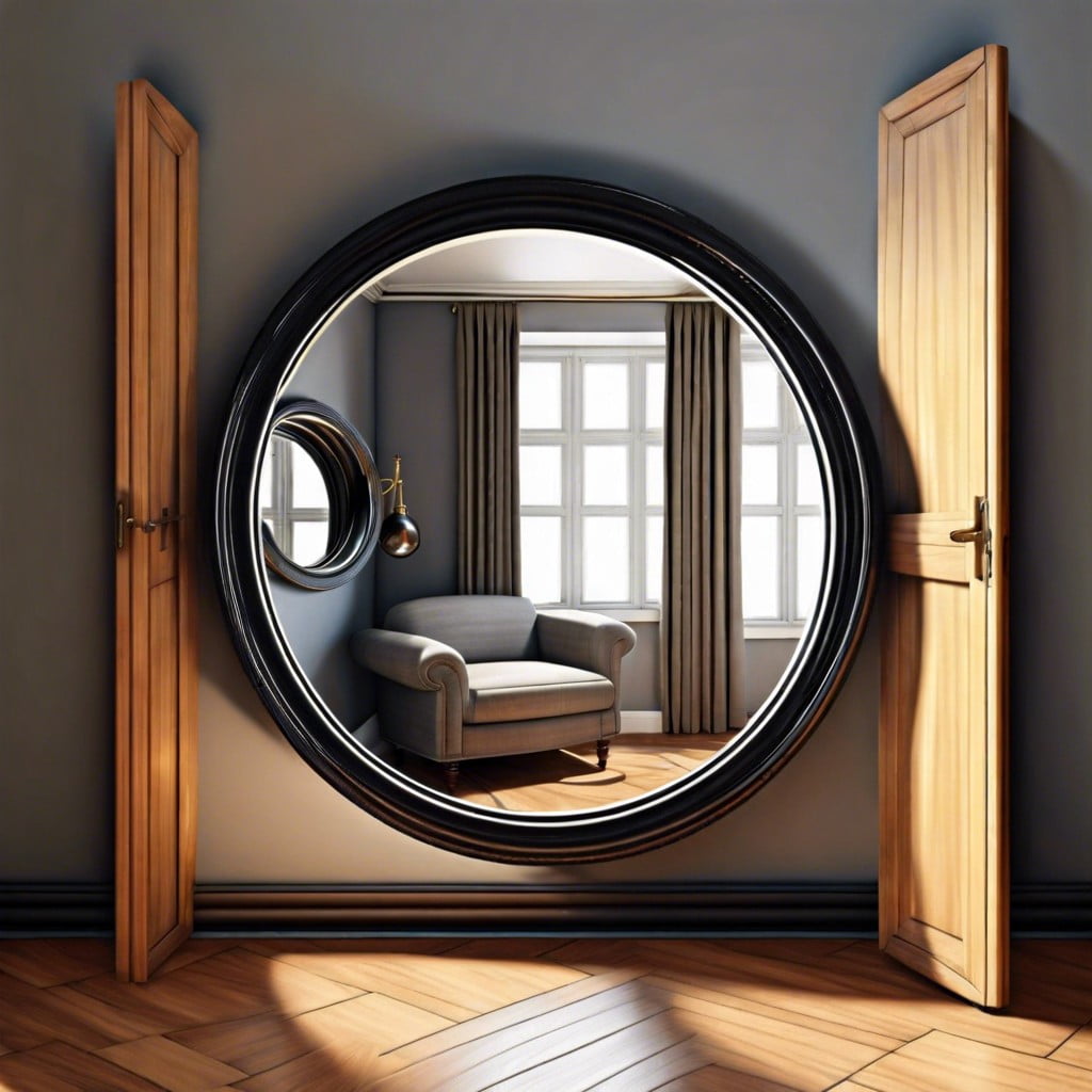 creating optical illusions in small spaces with convex mirrors