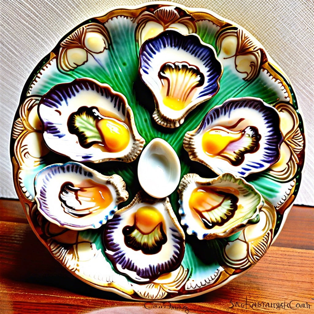historical significance of majolica oyster plates