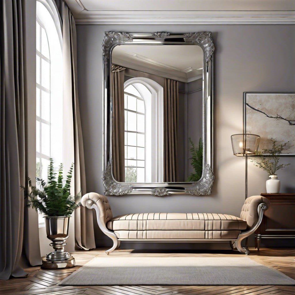 incorporating antique silver mirrors in modern interiors