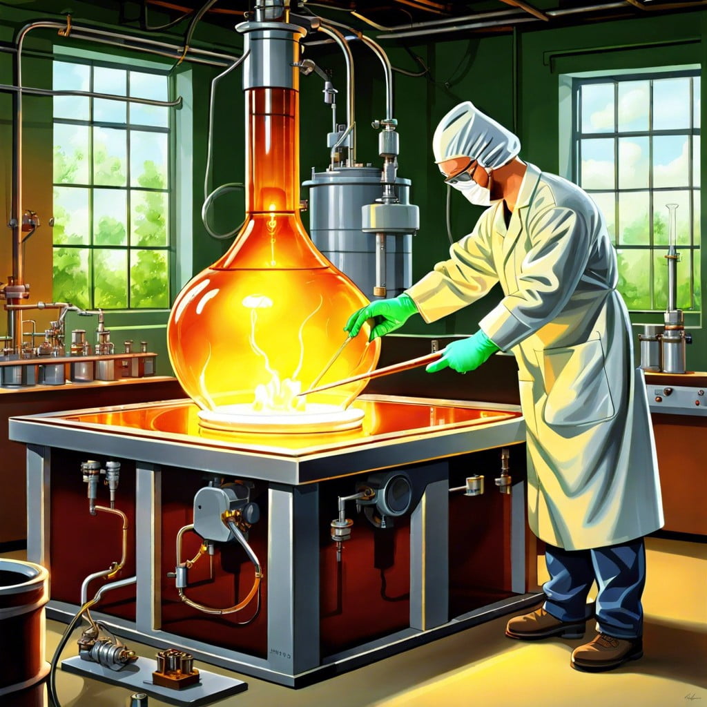 production of plutonium glass