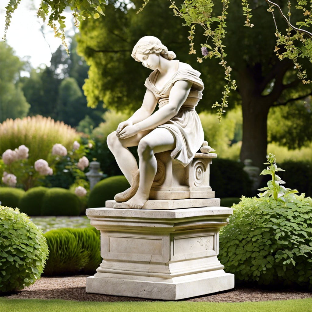 romanticism evoked through limestone sculptures