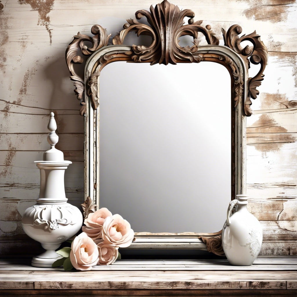 shabby chic charm with vintage mirrors