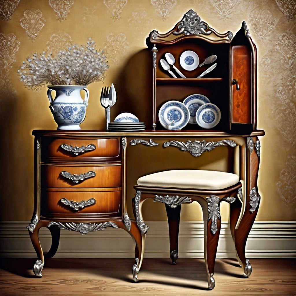 silverware embeddings in furniture