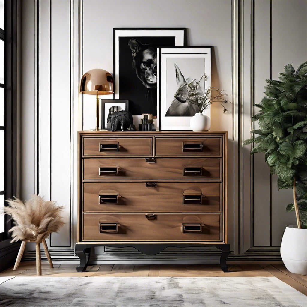 the focal point using a chest of drawers as a room centerpiece