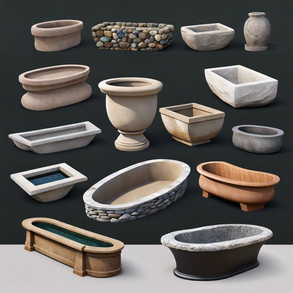types of stone used in troughs