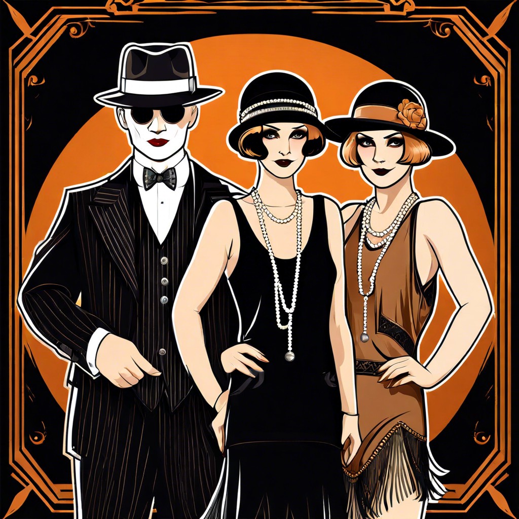 1920s flapper and gangster costumes