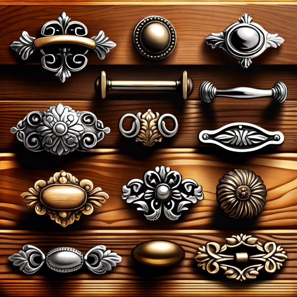 identifying different styles of antique drawer pulls