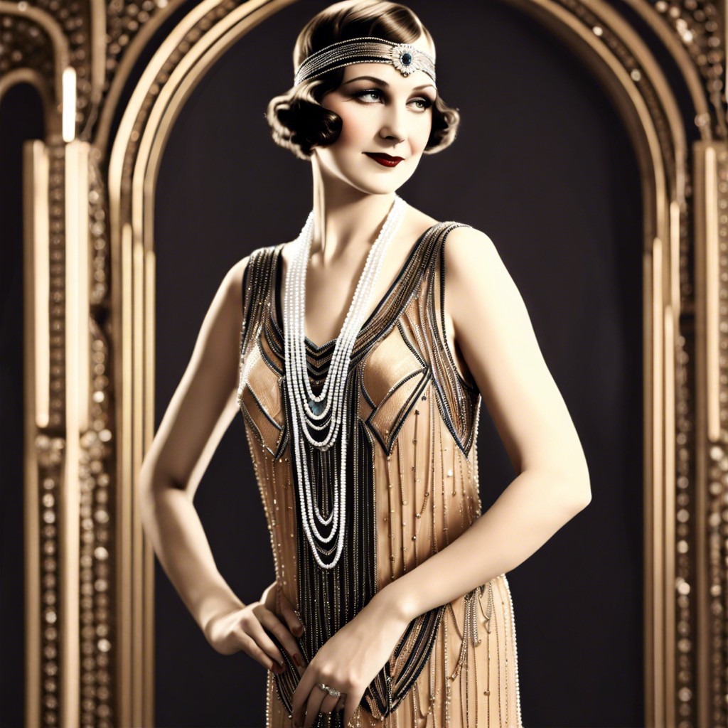 1920s flapper dress with beads