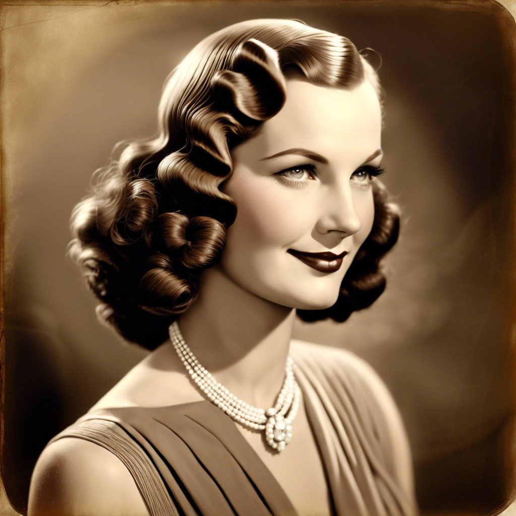 1930s soft waves and chignon