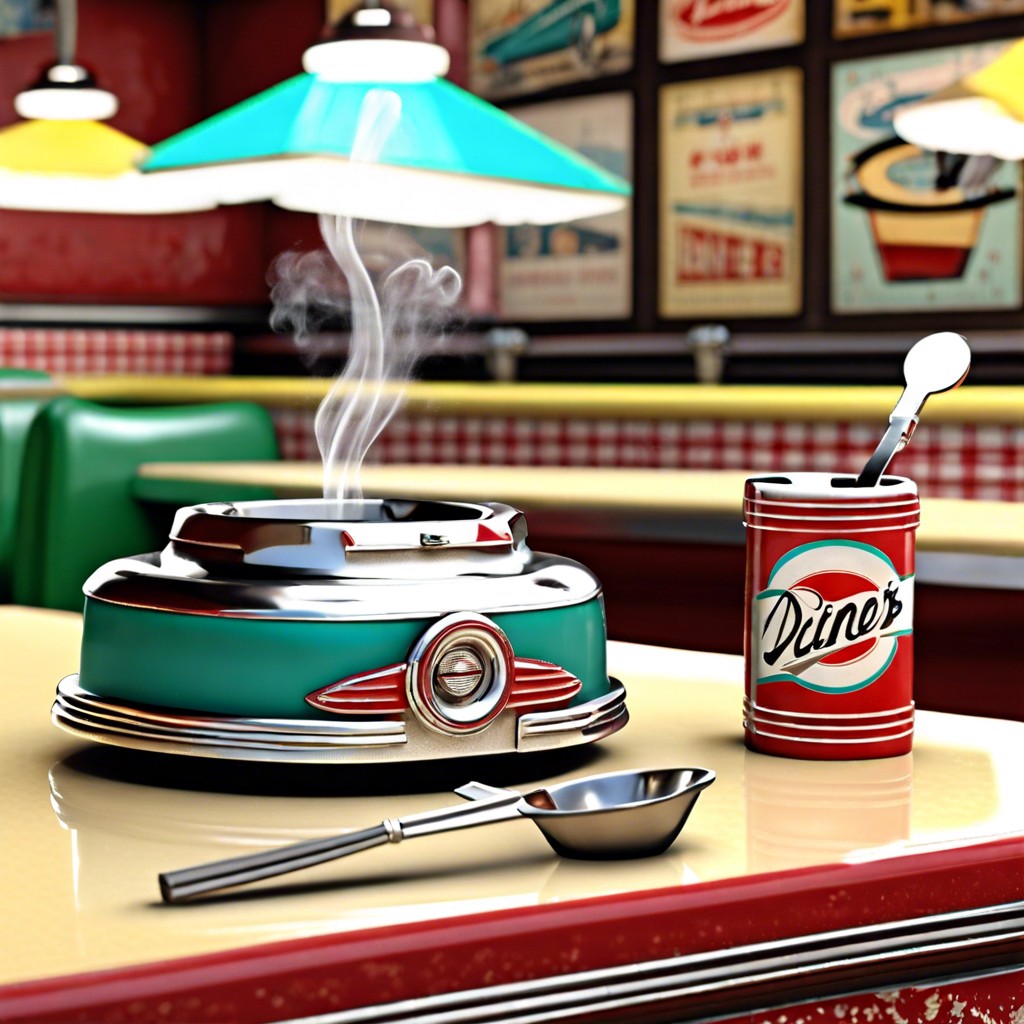 1950s diner style ashtrays