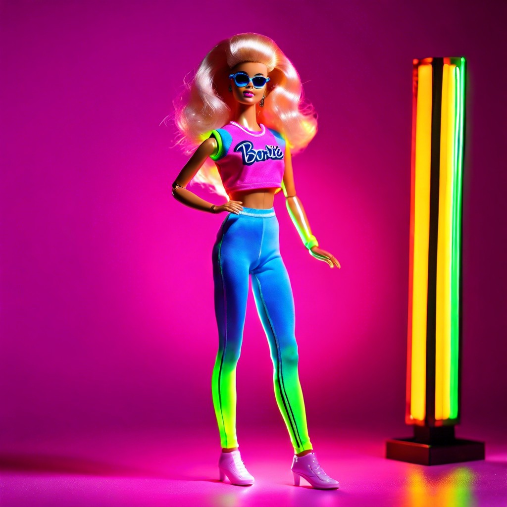 80s neon legging set