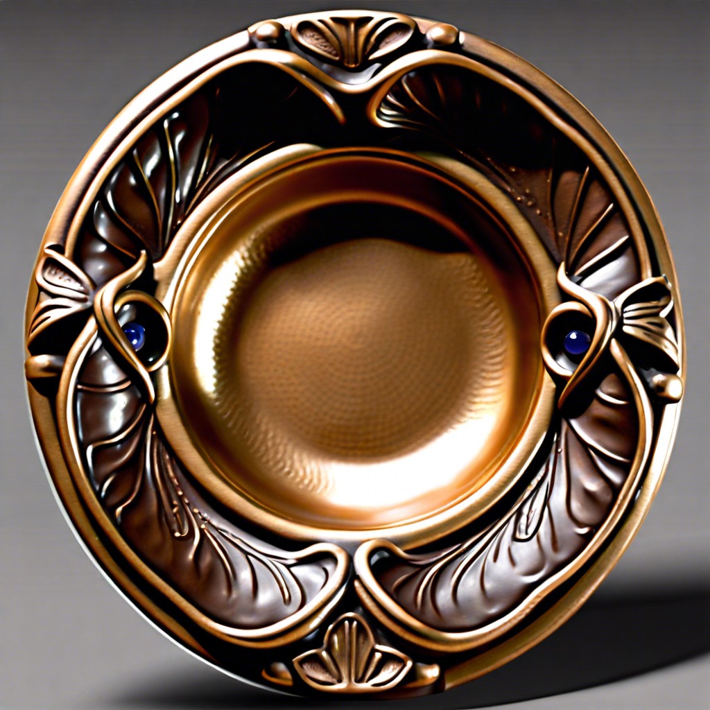 art nouveau bronze ashtrays