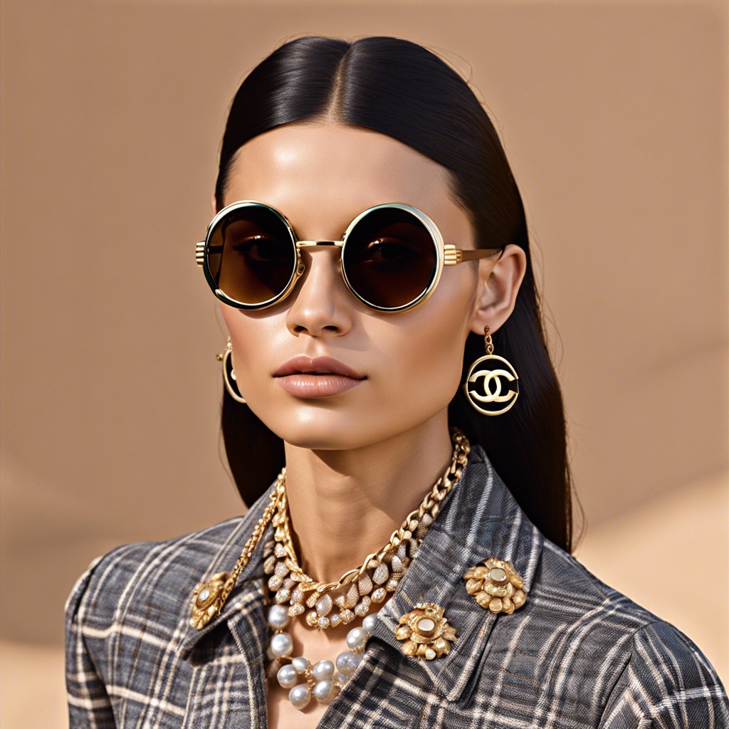 chanel round metal frame sunglasses from the 1970s