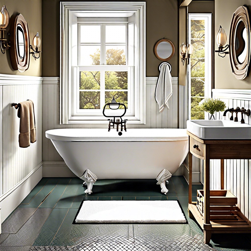 characteristics of vintage tub and bath aesthetics