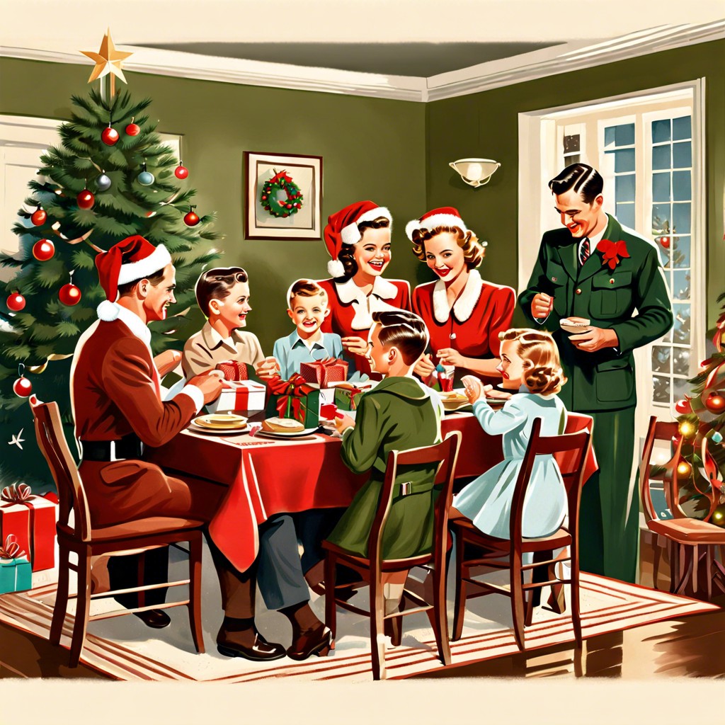 classic 1940s christmas family gatherings
