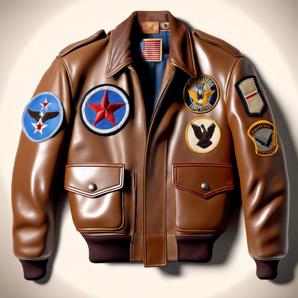 classic leather with wwii patches