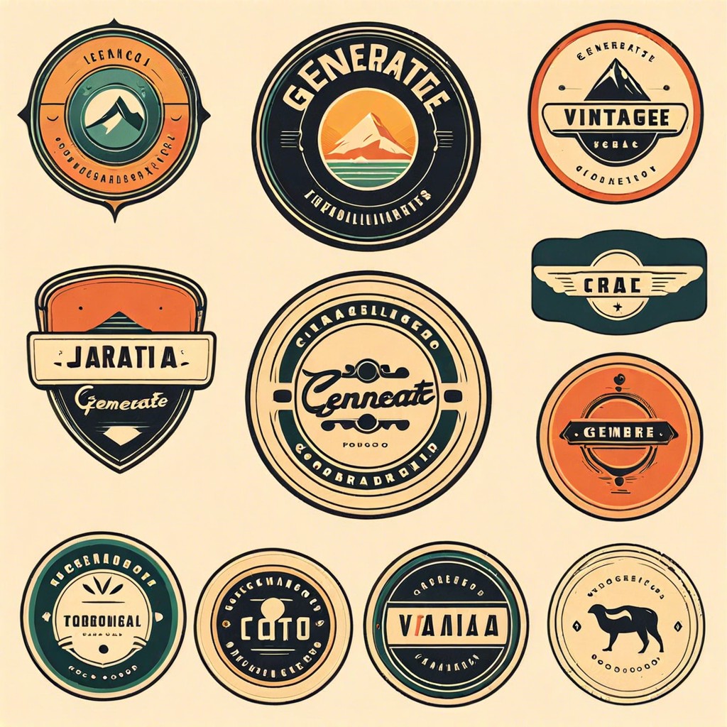 components of a vintage logo