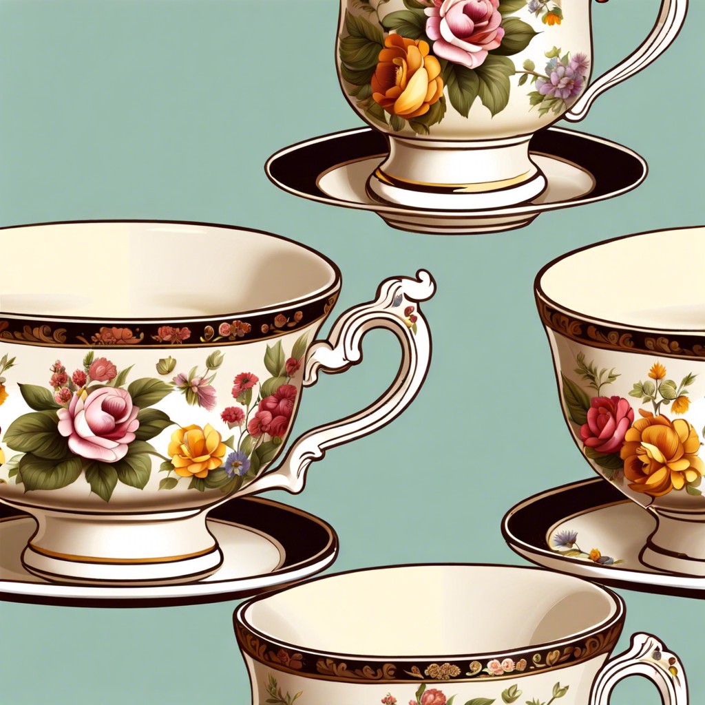 floral china teacups