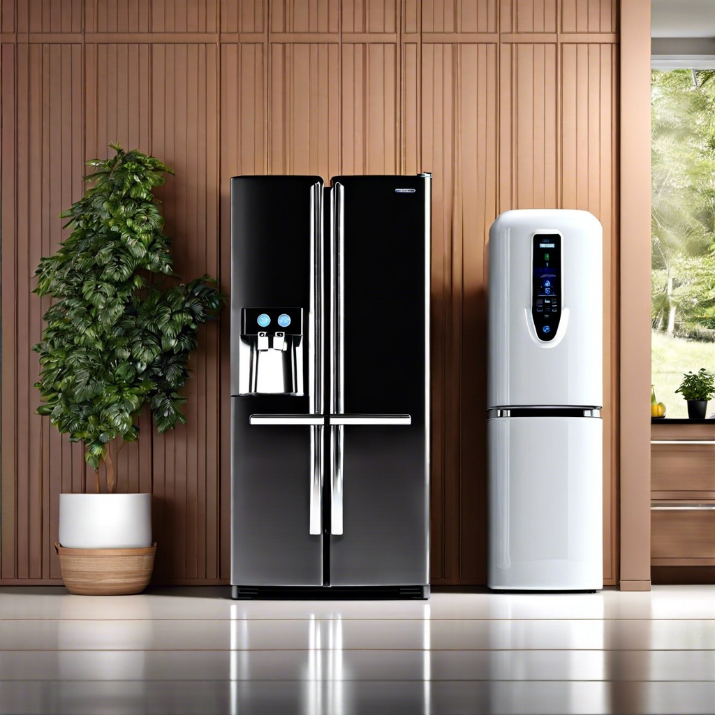 fridge with water filter dispenser