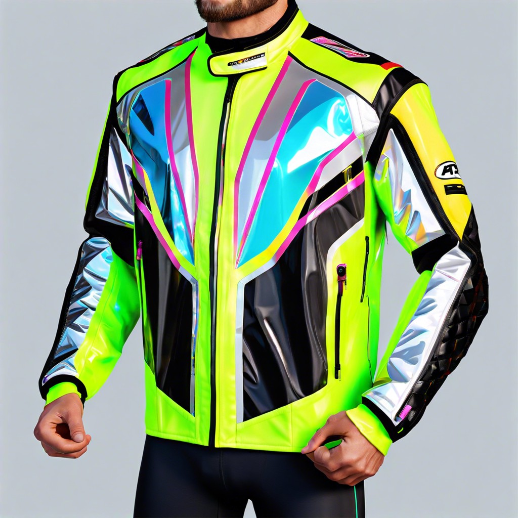 high visibility holographic jacket
