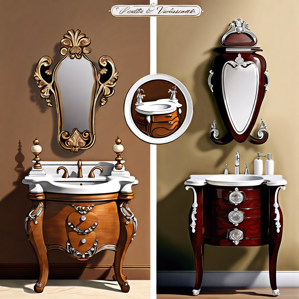 historical context and evolution of antique vanities
