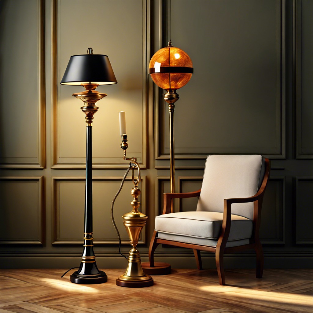 history of vintage floor lamps