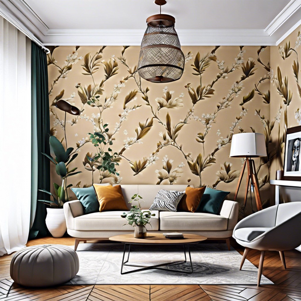 implementing vintage wallpaper in minimalist interiors
