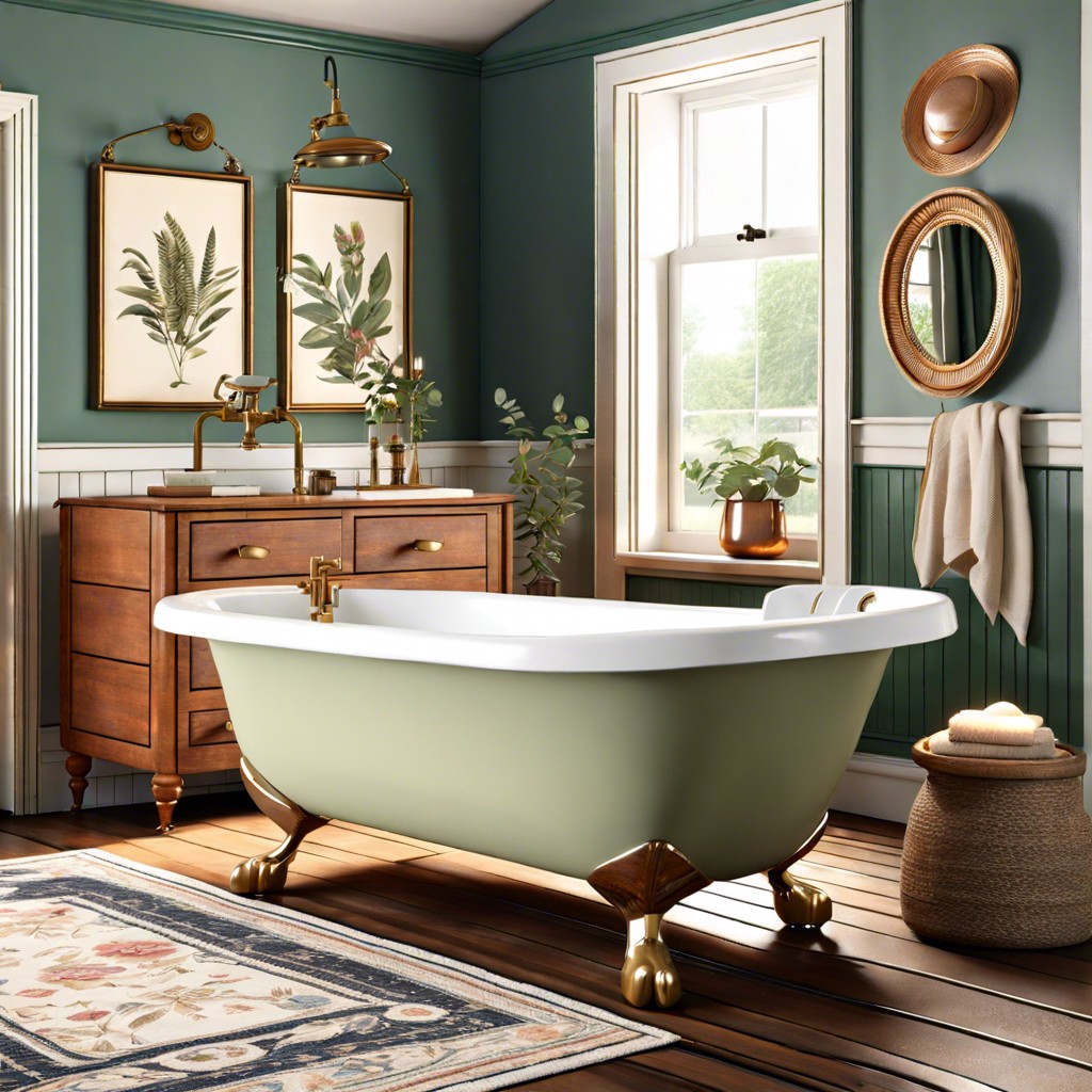 install a clawfoot bathtub in a large bedroom for a unique vintage inspired touch