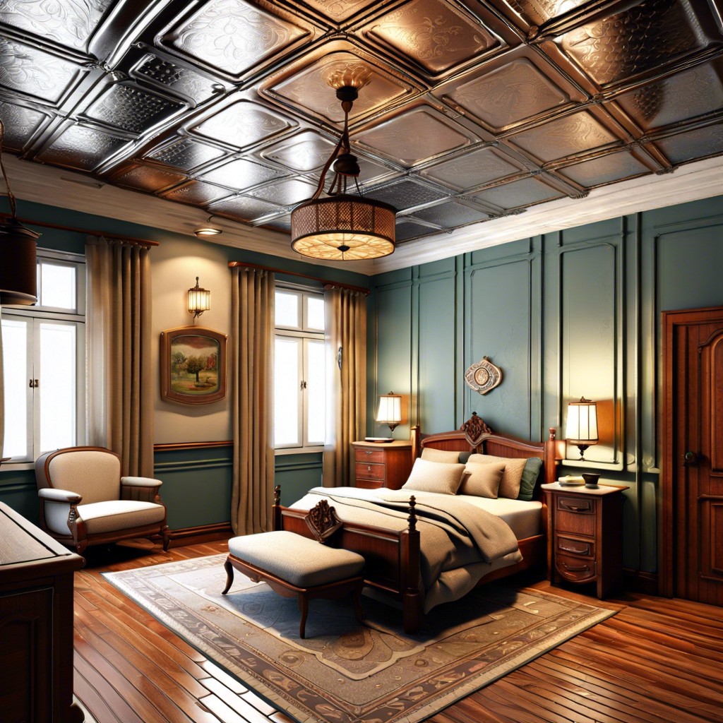 install a pressed tin ceiling for old world charm