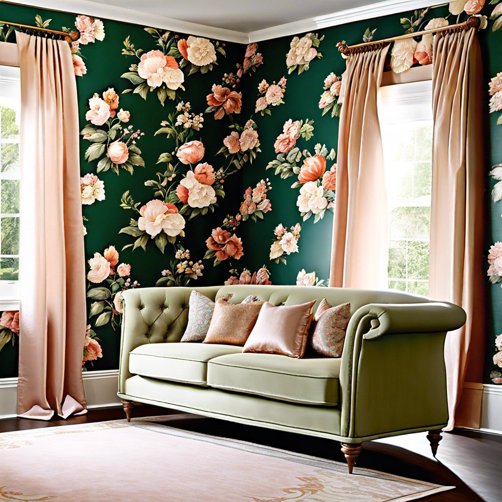 installation tips for vintage floral wallpapers