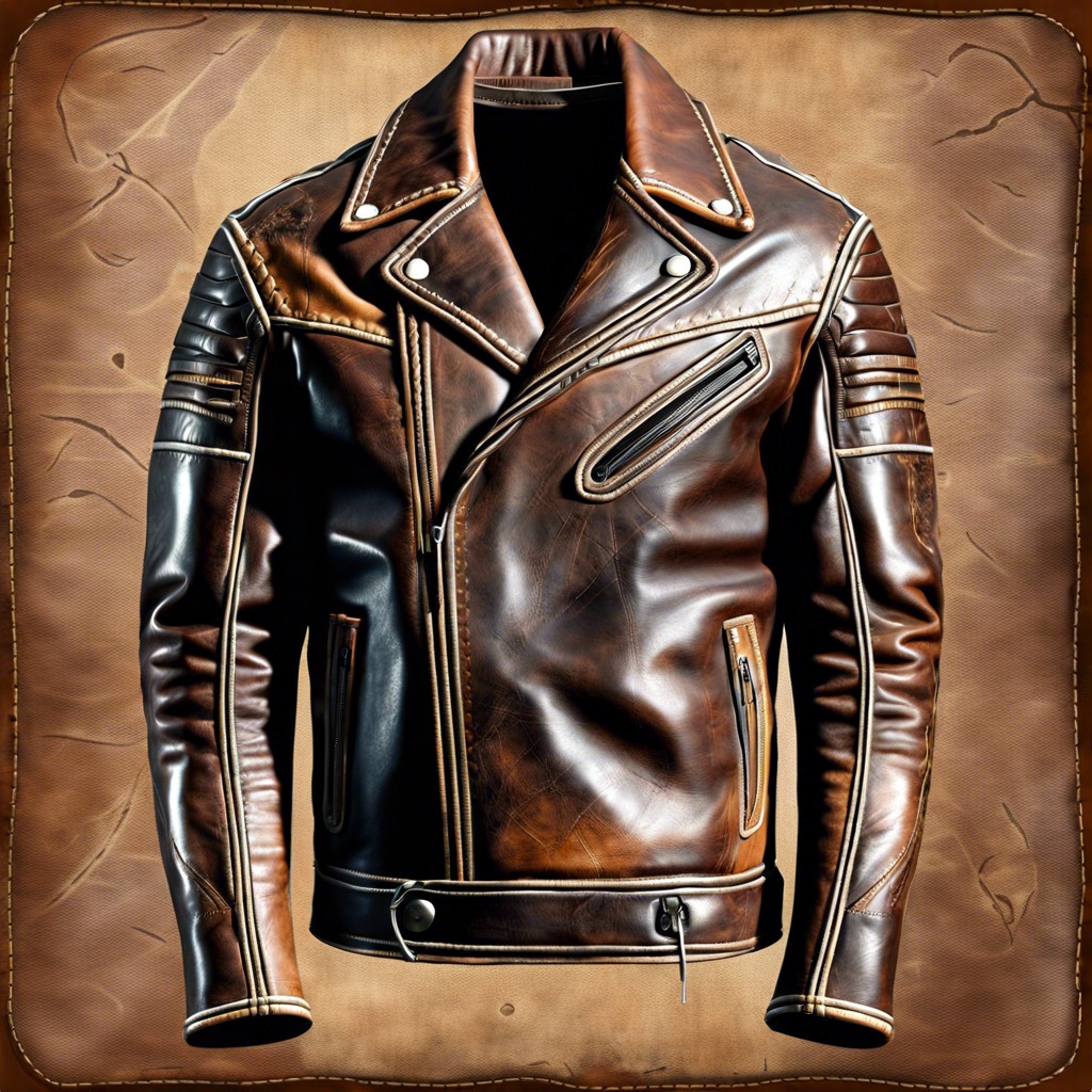 key features of a quality vintage leather jacket