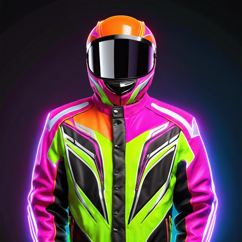 neon glow racing jacket
