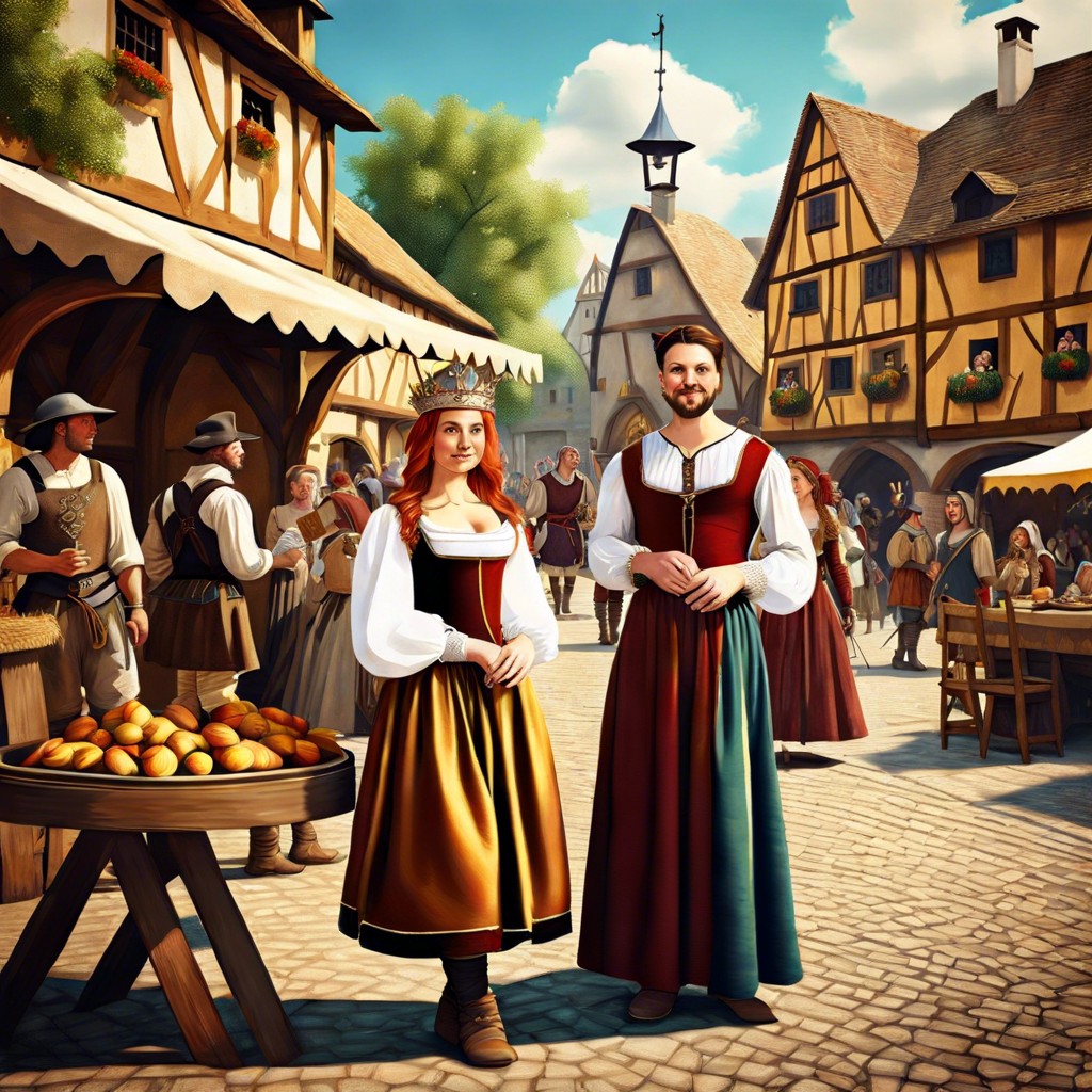 renaissance fair in a medieval village