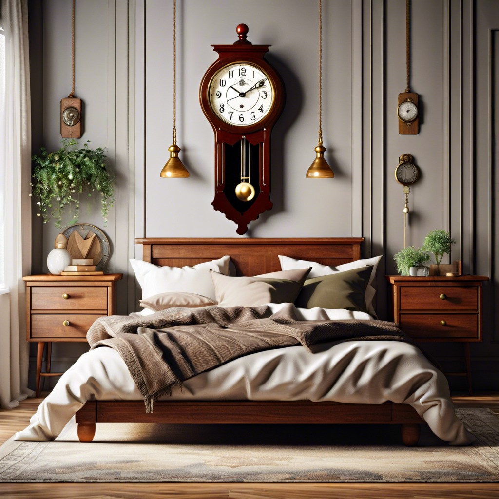 restore and use an old fashioned pendulum clock for wall decor