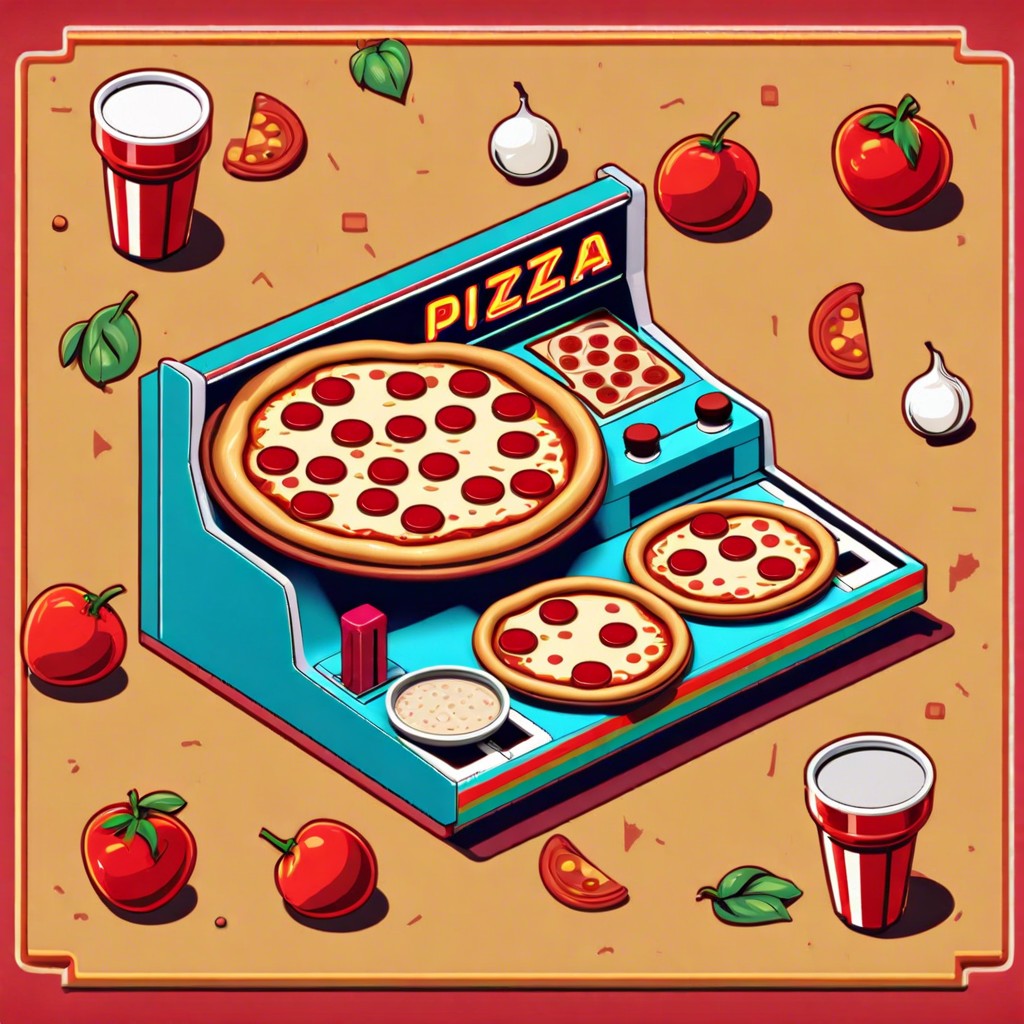 retro arcade pizza