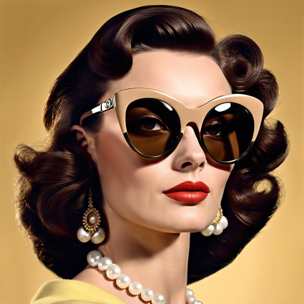 retro cat eye chanel sunglasses from the 1950s
