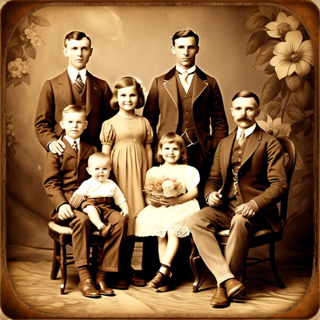 sepia toned vintage family photo wallpapers
