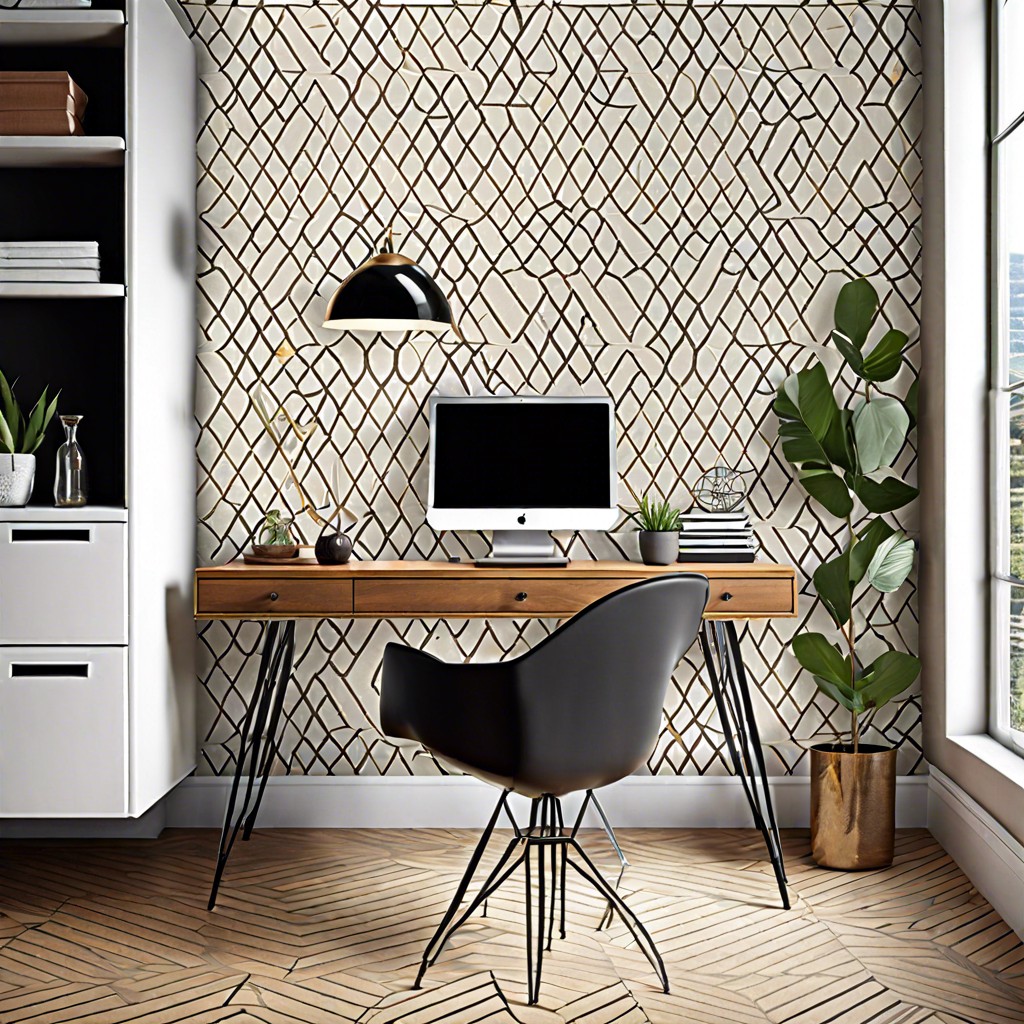 the impact of vintage geometric patterns in modern offices