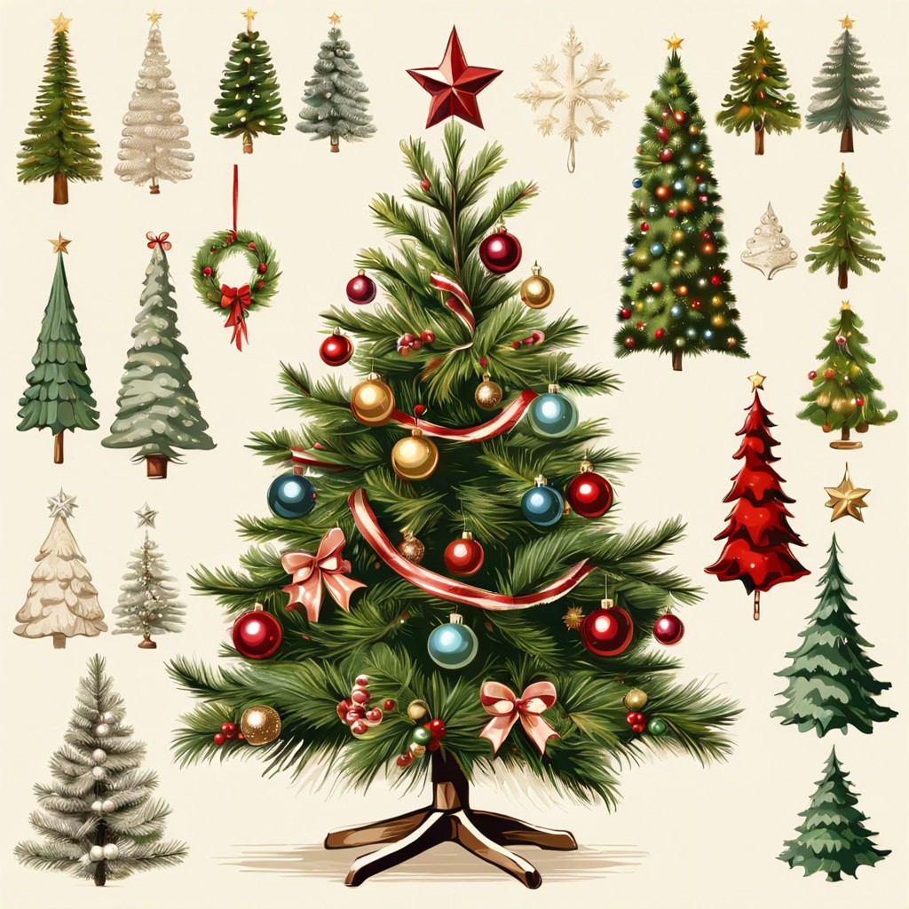 types of vintage christmas trees