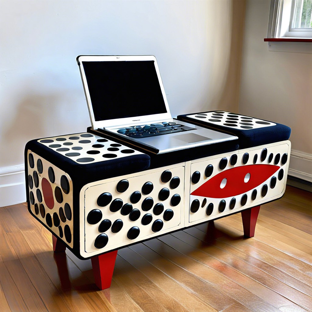 upcycled domino furniture