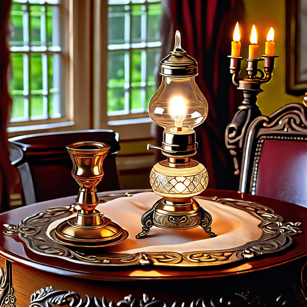 victorian oil lamp replica