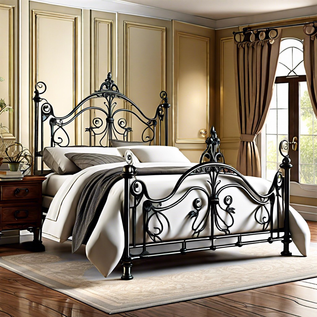 victorian wrought iron bed frame