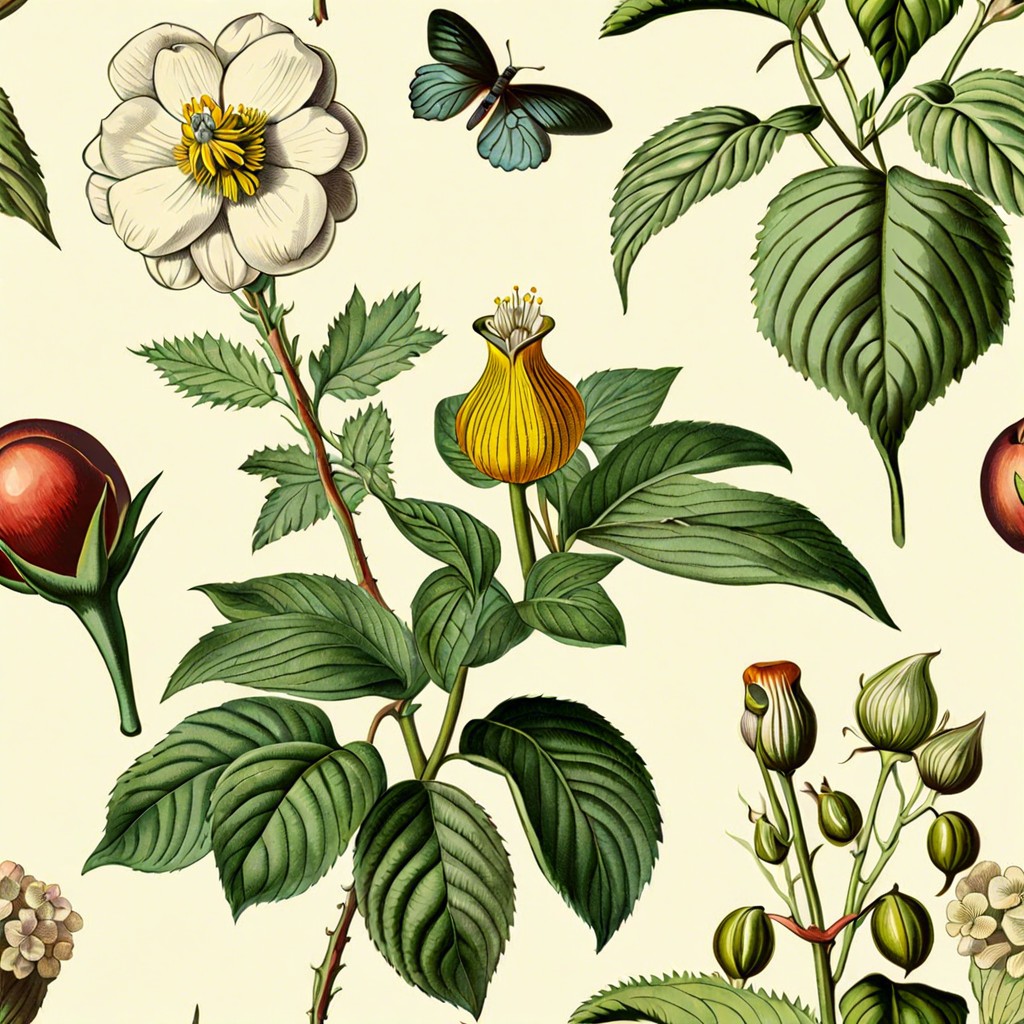 vintage botanical illustration backgrounds