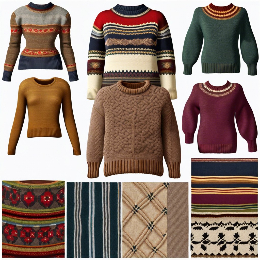 vintage sweater materials and fabric types